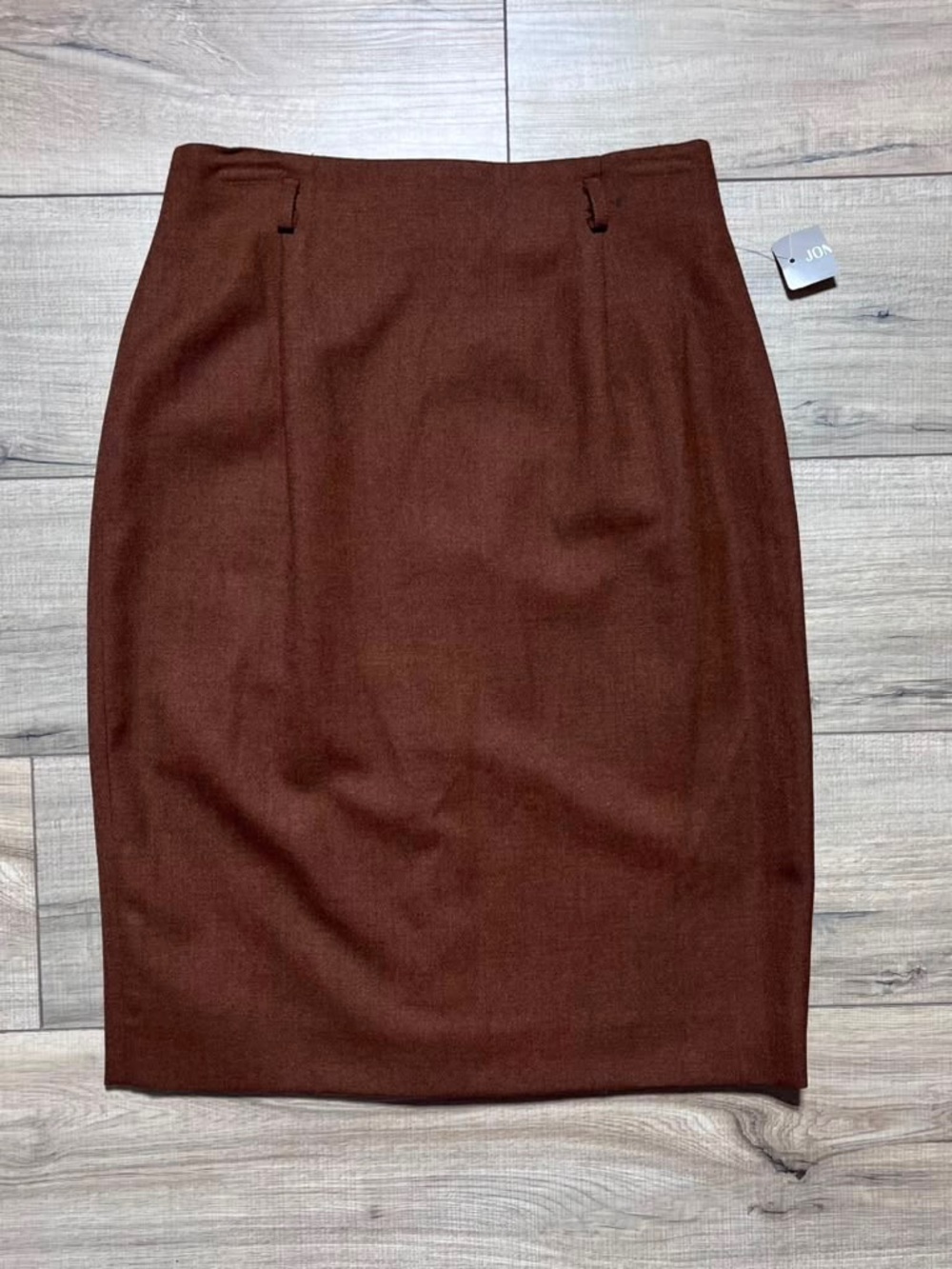 Jones New York Womens 100%‎ Pure Worsted Wool Pencil Skirt Size 6 Rust Heather